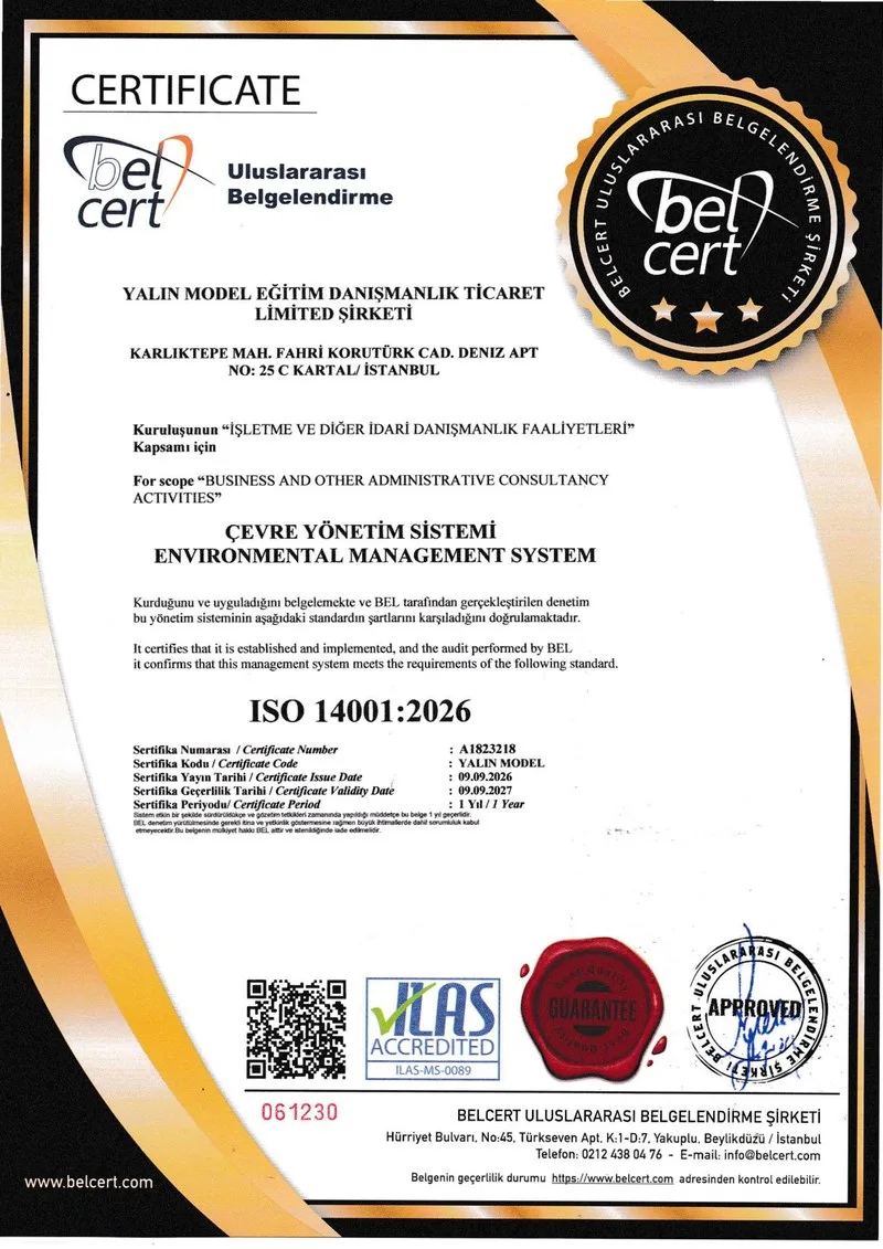 ISO 14001:2026 — Çevre Yönetim Sistemi sertifikası